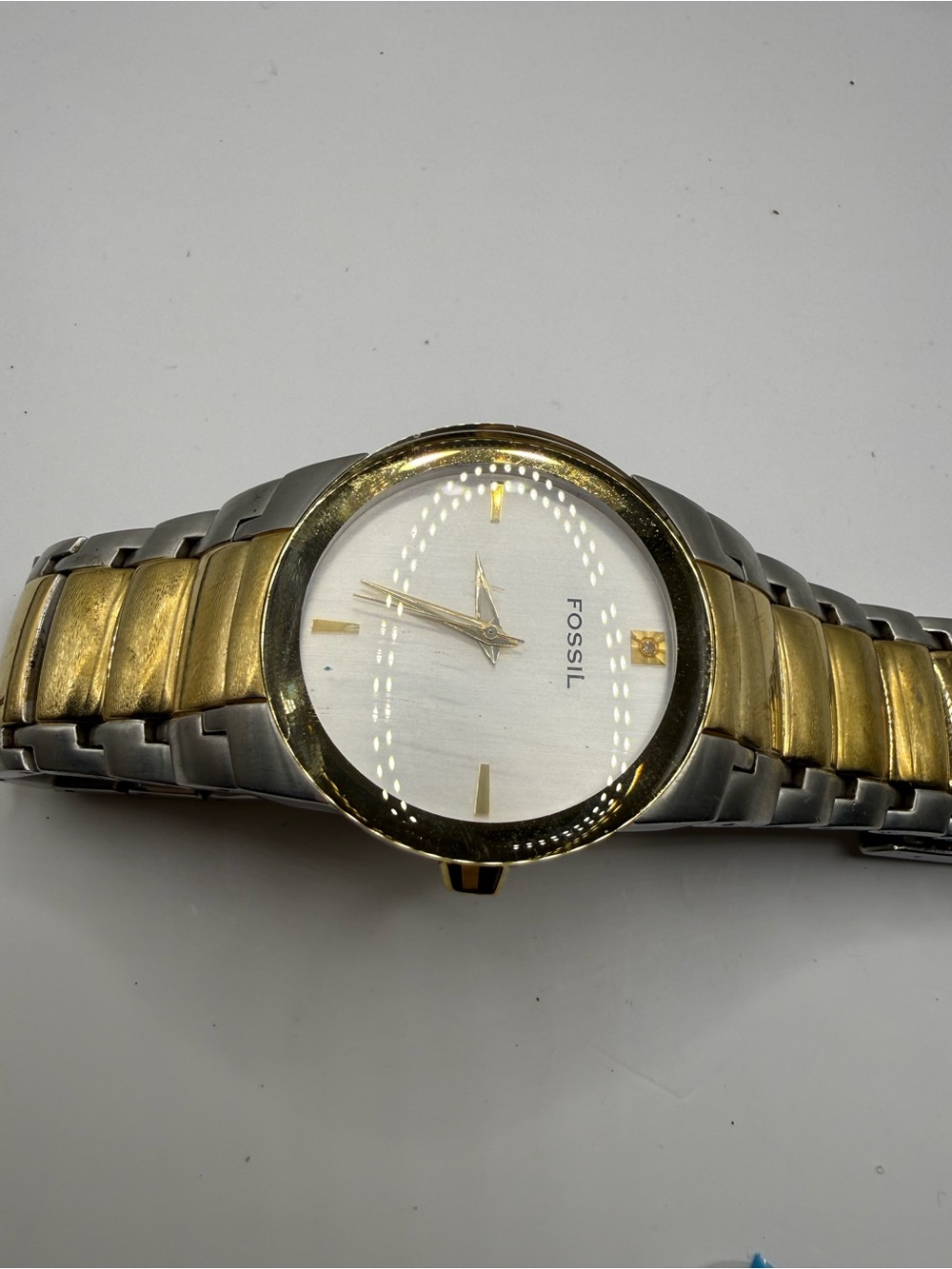 Fossil Two-Tone Gold and Silver Stainless Steel Watch